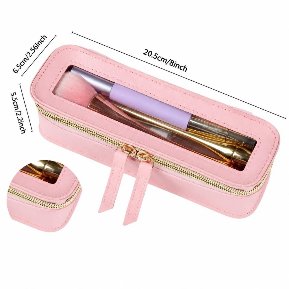 Waterproof Cosmetic Bag PU Pencil Case Daily Necessities Storage Pouch Travel