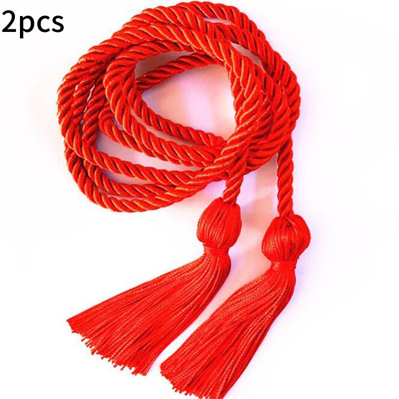 1/2pcs Graduation Honor Cords Craft Braided Tassels Drawstring Rope Polyester Yarn Honor Cord Graduation Students Bachelor Gown