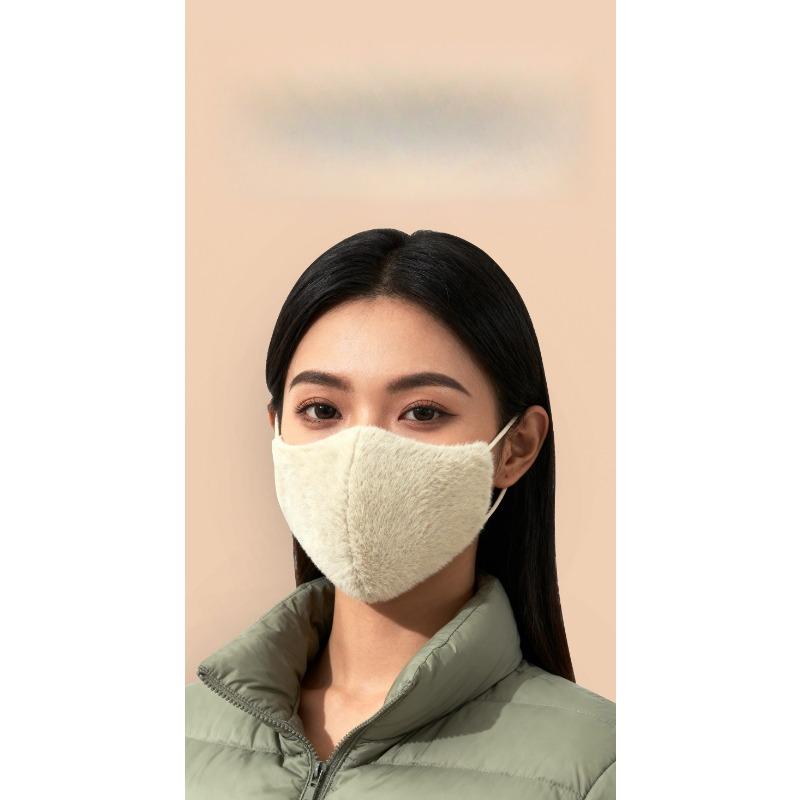 Autumn and Winter Outdoor German Velvet Mask Anti Allergy Electric Vehicle Warm Mask Three Dimensional Design Mask