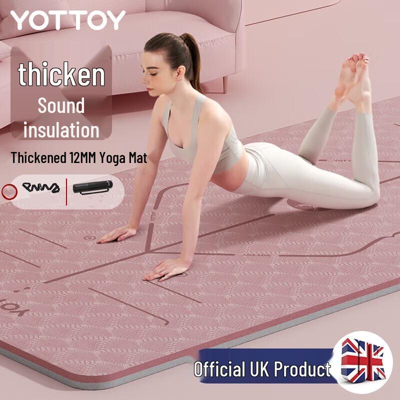 Yottoy 12mm Thick Non-Slip Yoga & Exercise Mat