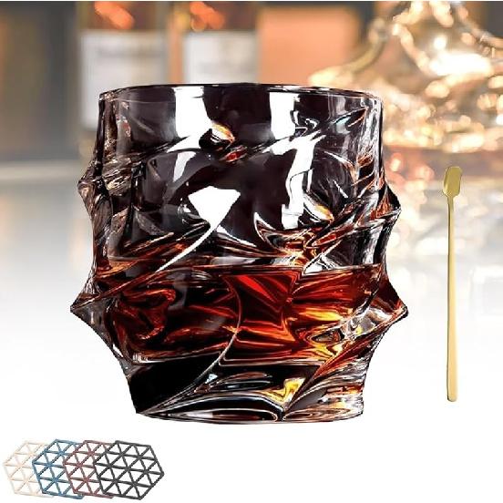 Стеклянные стаканы для виски, Японский хрустальный стакан для виски  Шторм , Стаканы для виски  Олд Фэшн , Хрустальные стаканы для виски, Тяжелая хрустальная посуда для бара, 1pcs