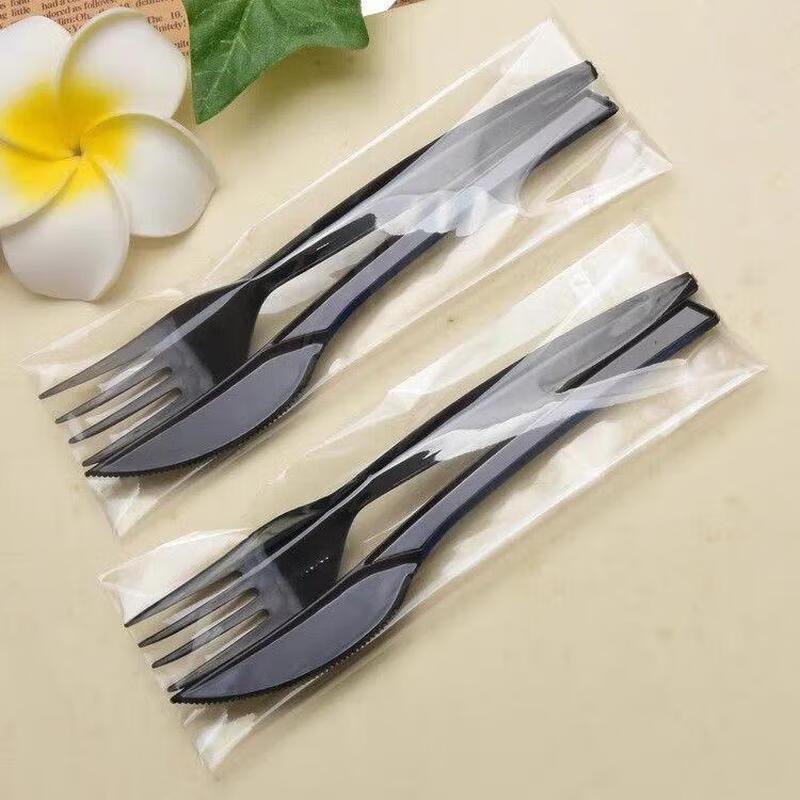 JingJingRS Disposable Steak Knife and Fork Set