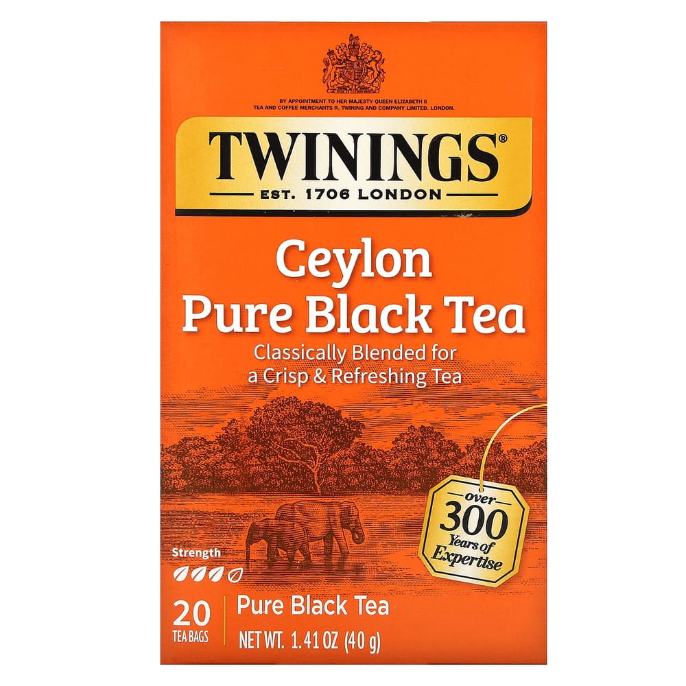 Twinings Pure Ceylon Black Tea, 20 Tea Bags, 40g (1.41oz)
