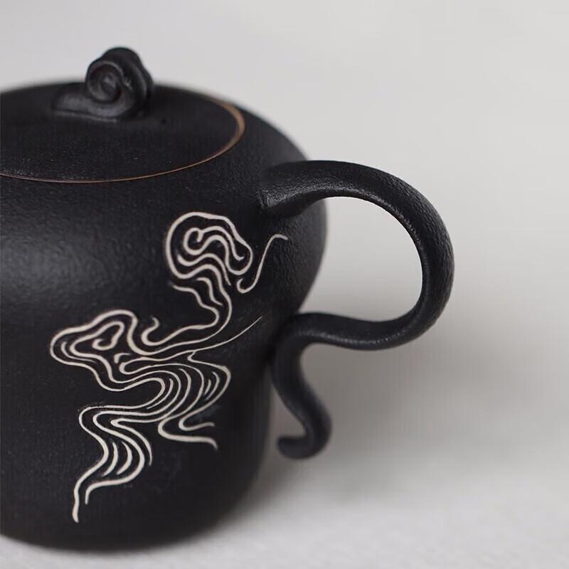 Edenus Black Iron Glaze Ceramic Kung Fu Tea Set