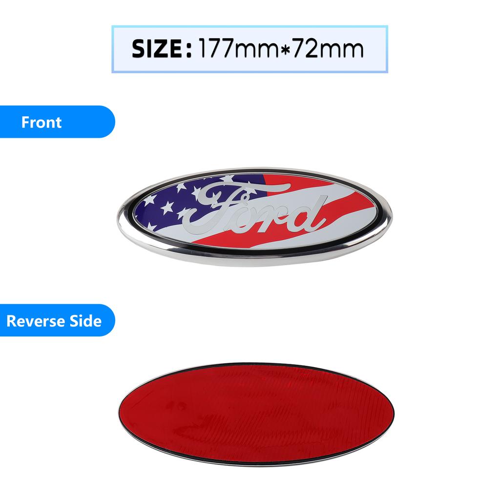 Car Rear Trunk Front Grill Sticker For Ford Grille Emblem Logo Hood Badge Focus Kuga MK7 MAX Fiesta Ranger Mondeo Mustang Escape