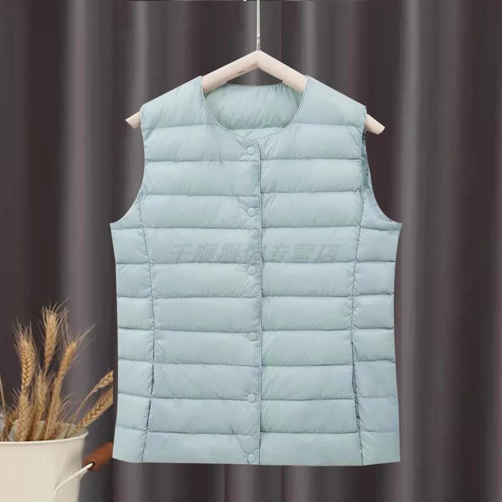 Dámská podzimní a zimní vesta pro dojíždění s kulatým výstřihem a lehkým temperamentem Kabát Big Yards