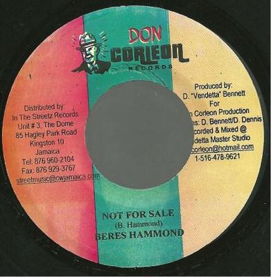 7inch Record BERES HAMMOND - Not For Sale NONE Don Corleon Rec 2007 Japan Reggae, Ska & Dub Used
