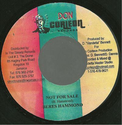 

7inch Record BERES HAMMOND - Not For Sale NONE Don Corleon Rec 2007 Japan Reggae, Ska & Dub Used