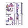 Cartoon Animals Height Measure Wall Sticker Unicorn Dinosaur Wallpaper for Kids Room Nursery Child Growth Ruler Growth Chart