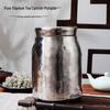 Large Pure Titanium Airtight Tea Storage Jar - High-End, Lightweight, and Portable Magnetic Travel Canister