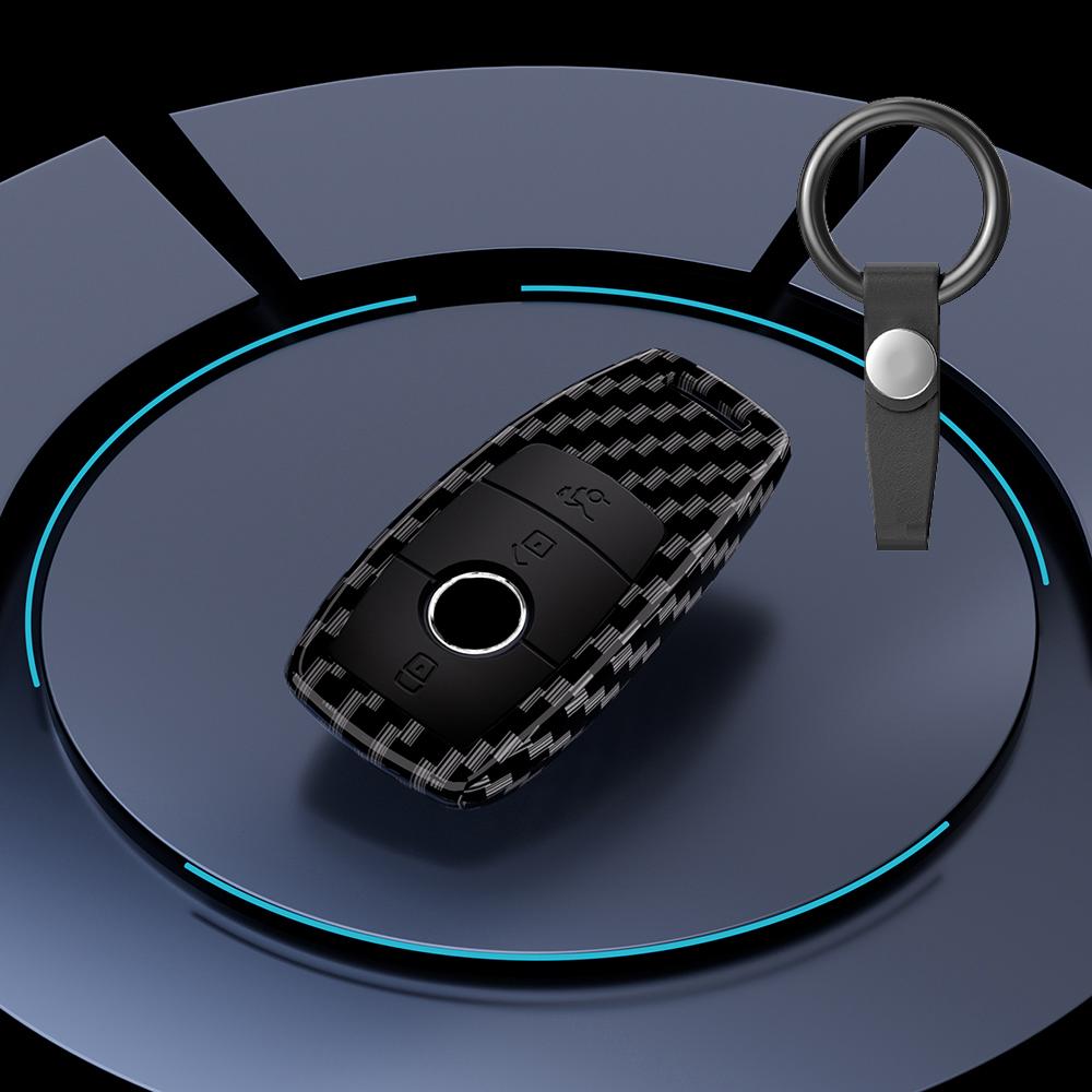 New Carbon Car Key Case Cover for Mercedes Benz E C S GLC Class E200 E400 E63 W213 S550 S560 C260 A200 Key Shell Protector