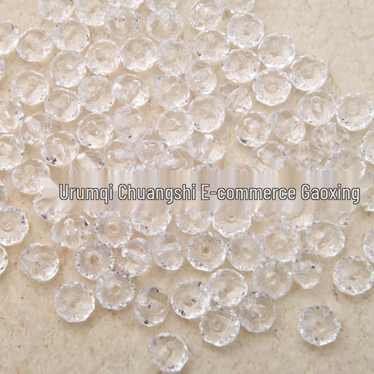 Round Transparent White Acrylic Beads for DIY Beading 12mm белый