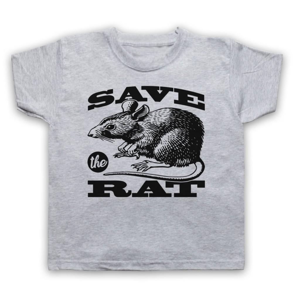 Save The Rat Animal Rights Protest Slogan Funny Kids Childs T-Shirt