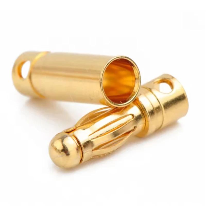5/10 pairs Gold Bullet Banana Connector plug 2.0mm 3.0mm 4.0mm 5.5mm 6.0mm 8.0MM for ESC Lipo RC battery Plugs Motor DIY