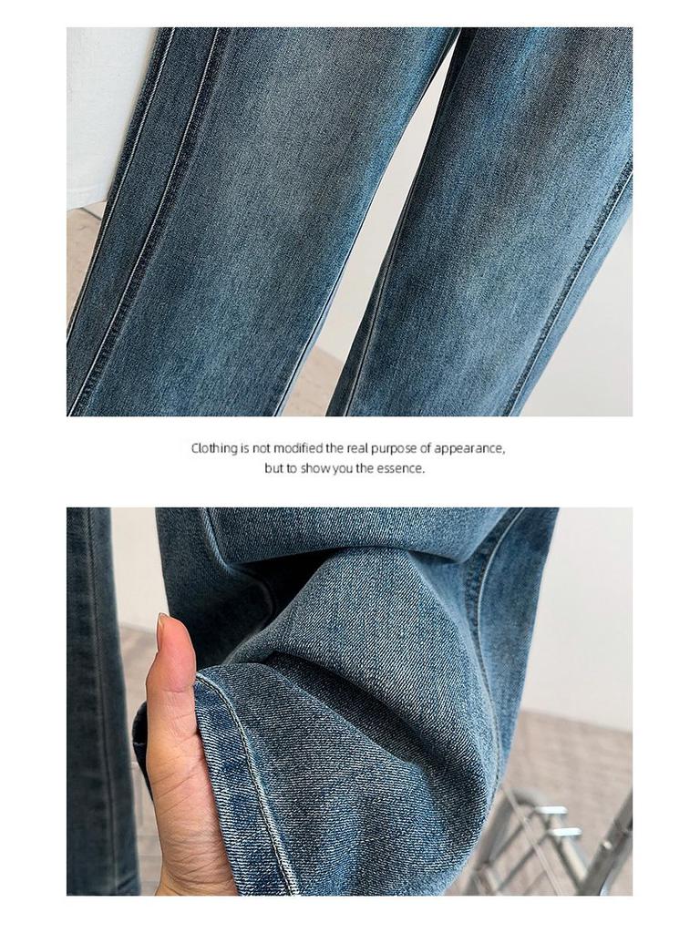 Spring Plus Size High-Waisted Slimming Flare Jeans - 300 Jin Casual Stretch Pants for Women