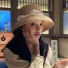 New Bow Hat Women's Summer High-quality Hepburn Style Lafite Hat Women's Summer Sunscreen Basin Hat