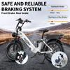 Bicicleta Eléctrica ONESPORT OT08 pro Sistema de Doble Batería 48V 36AH Velocidad hasta 40 Km/h Rueda Gruesa de 20 Pulgadas con Frenos Hidráulicos Y Control por App