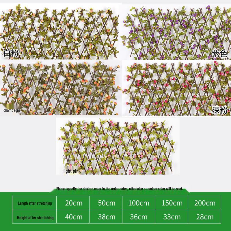 Retractable Wooden Picket Fence for Outdoor Greenery and Balcony Decoration