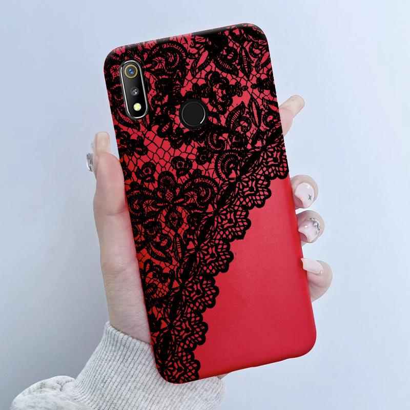 For Realme 3 3i 3Pro Phone Case Butterfly Flower Girl Design Soft Silicone TPU Back Housing for Oppo Realme 3 Realme3 Pro Covers