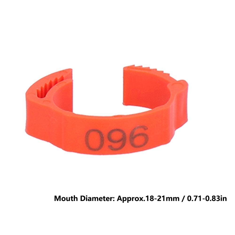 100Pcs Plastic Poultry Foot Rings Durable Chicken Foot Rings Chicken Leg Bands Poultry Breeds красный