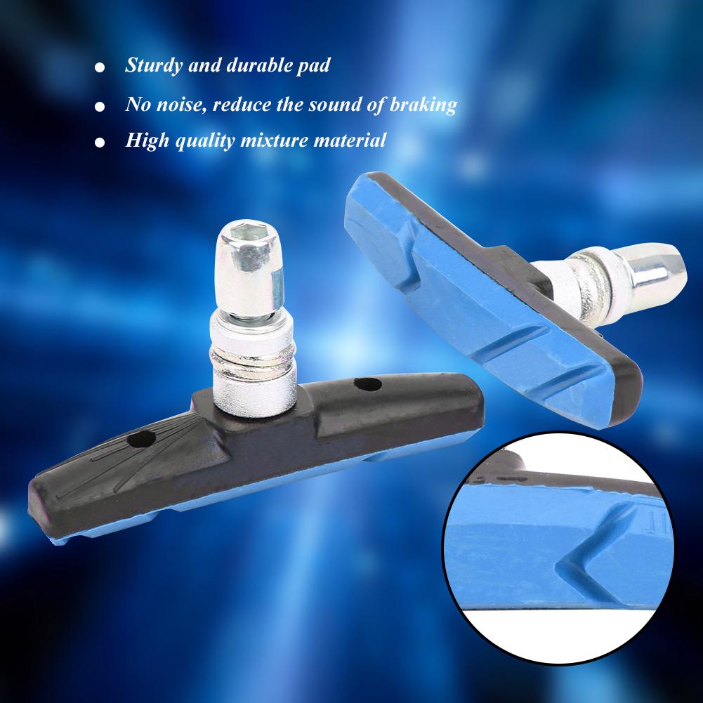 A Pair Mixture Material Silent Mountain Bike Brake Pad Blocks Shoes   Cycling Accessories