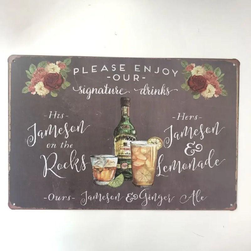 Civilized Bathroom Rules Tin Sign for Bathroom & Bar Wall Decor