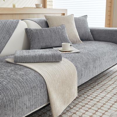 Minimalistischer Stil Chenille Sofakissen Vier Jahreszeiten Universell Schlicht Modern Rutschfeste Sitzkissen Vollständig Bezogener Stoff
