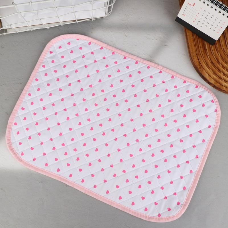 Ny Pink Love Quiltet Japansk Stil Gammel Bordskåner Dækkeserviet Ins Stil Skrivebord til Studerende Materiale Hjerteformet Bordskåner Sød