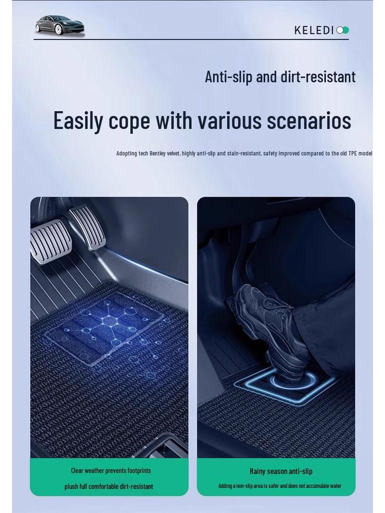 Tesla Model 3/Y Trunk & Rear Seat TPE Mat - Baby Safe