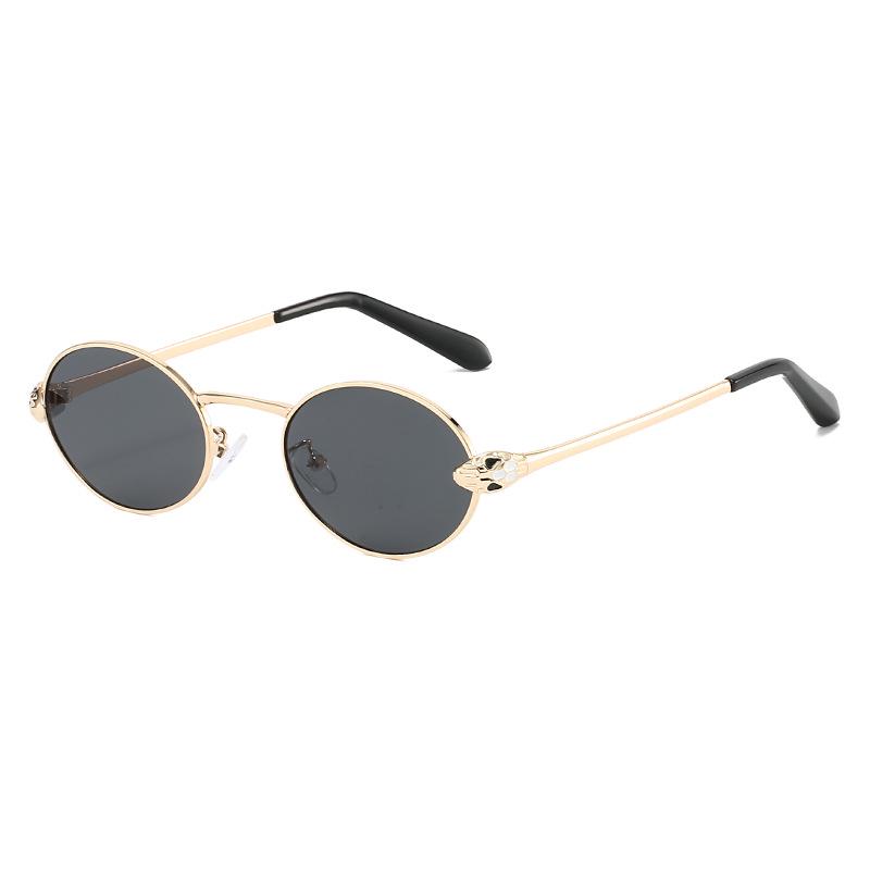 Retro 2025 Small Frame Metal Sunglasses - Unisex, Street Style, High-End UV Protection.