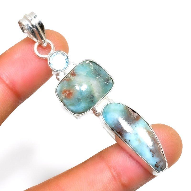 

Подвеска Republic Larimar с синим топазом и серебром 925 пробы, 2,46 дюйма