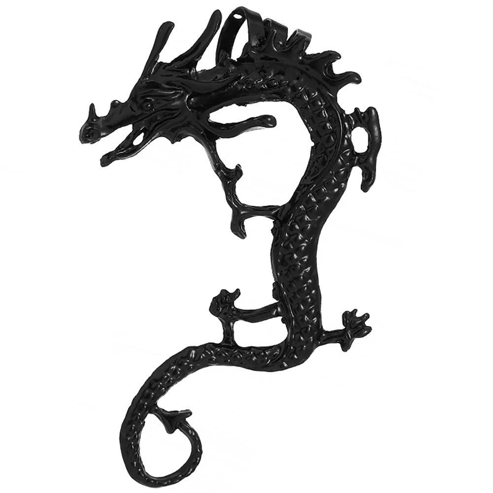 Dragon Modern Chinese Earrings In Gold Silver Black Trendy Animal Jewelry Zodiac