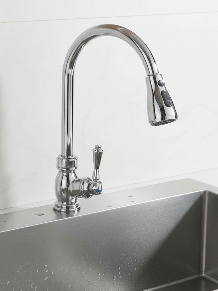 Universell utdragbar kran Halkfri diskho Spridarmunstycke Vattenbesparande perlator Kranförlängare Köksreservdel Bytbar kran