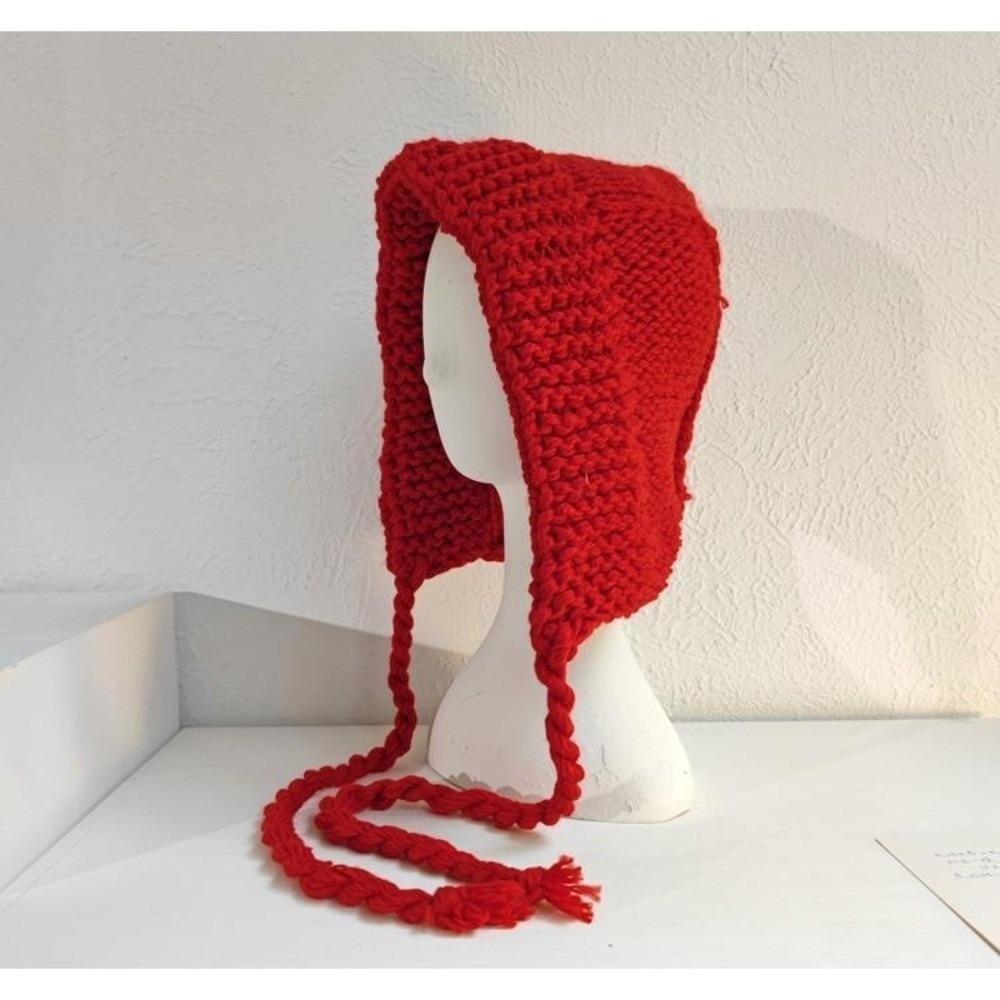Warm Woolen Cap Thickened Beanie Hat Trendy Knitted Cap  Autumn Winter