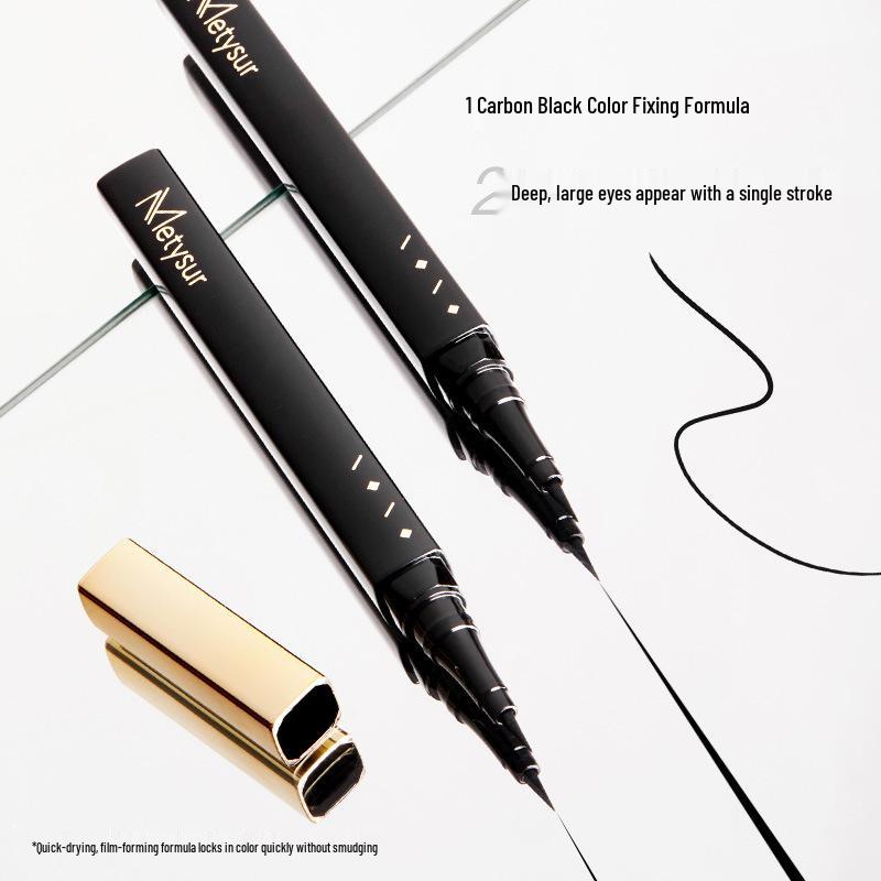 Smooth Black Waterproof Eyeliner Pen - Quick-Dry, Smudge-Proof Tear Duct Formula.
