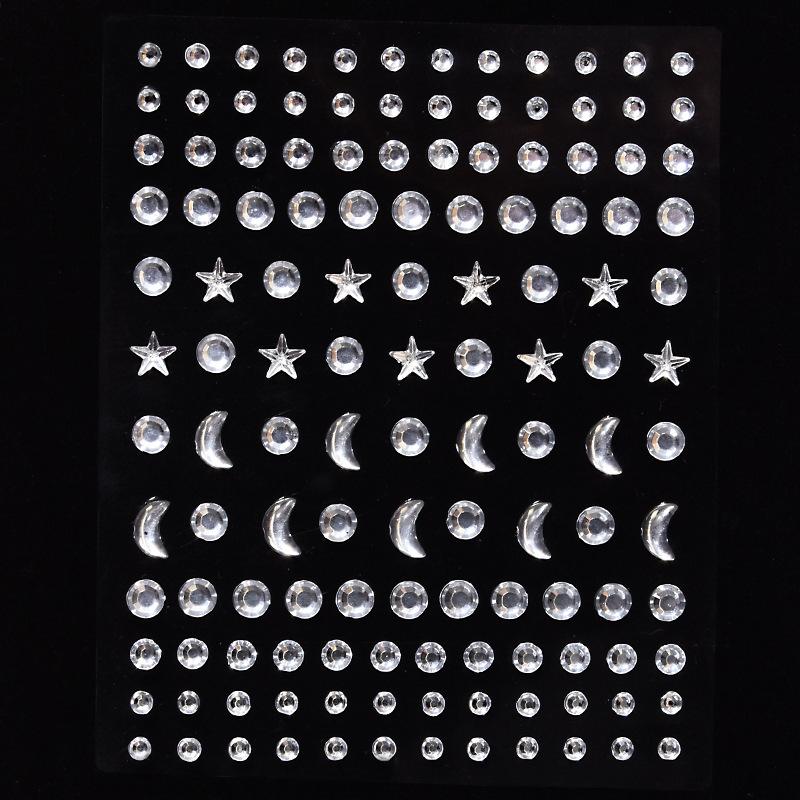 Color Acrylic Rhinestones Sticker for Eyes DIY Party Face Forehead Eyse Makeup Crystal Self-adhesive Tattoo Sticker Nail Sticker