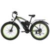 Electric Bicycle Adult Philodo H7 Pro 26" 1000W Motor All-Terrain Electric Bike 48V 17.5AH 21 Spped Fat Tire Ebike Max Load 150Kg Green