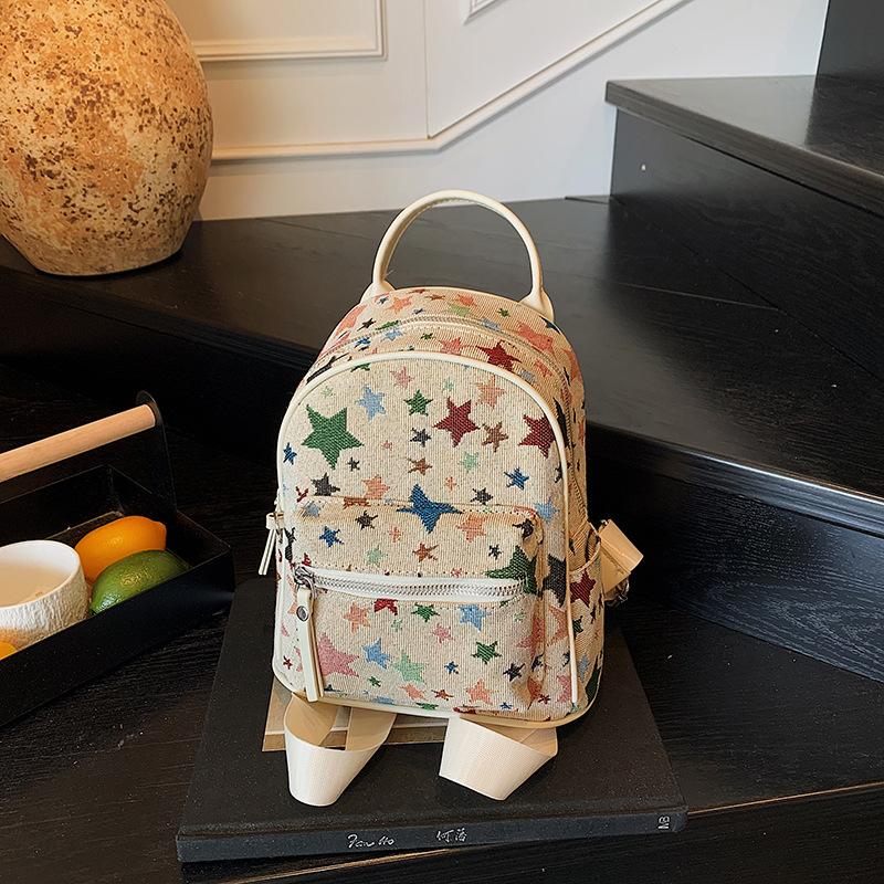 Casual versatile backpack women's new design niche fashion girl going out small backpack