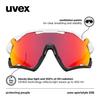 uvex Sports Sunglasses UV400 Mirror Lens Sportstyle 228 (Uvex) Anti-fog Cycling/Outdoor White/Black (Mirror Red)