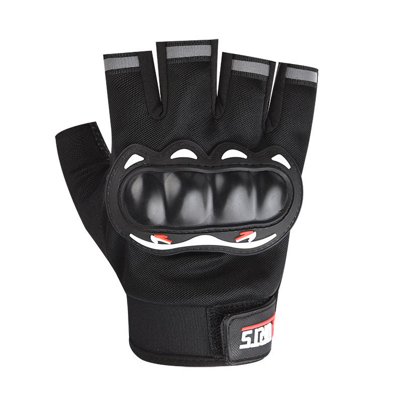 Men's Tactical Motorcycle Gloves - Half & Full-Finger Anti-Fall, Self-Defense, Cycling Protection for Food Delivery Riders.