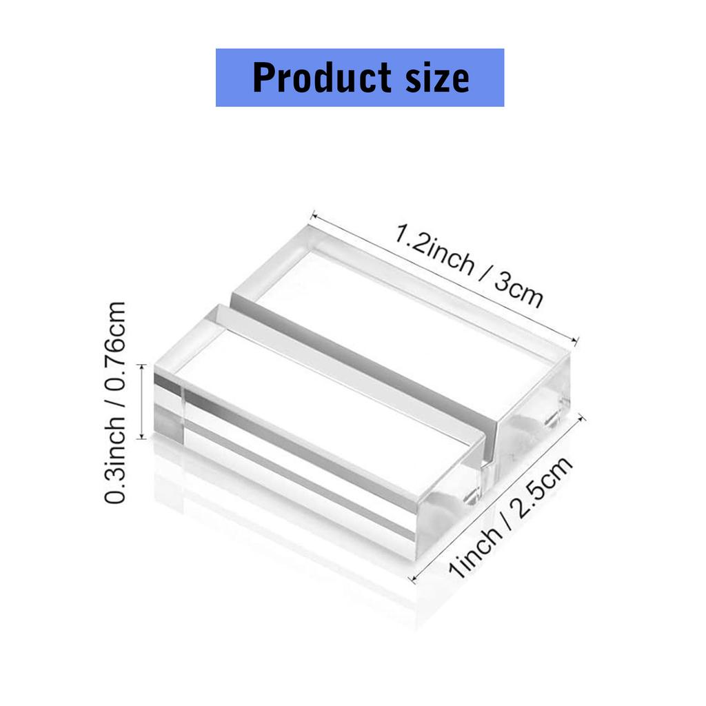 10Pieces Acrylic Table Number Stands Clear Portable Card Holder Suitable for Business Name Cards and Wedding Photos