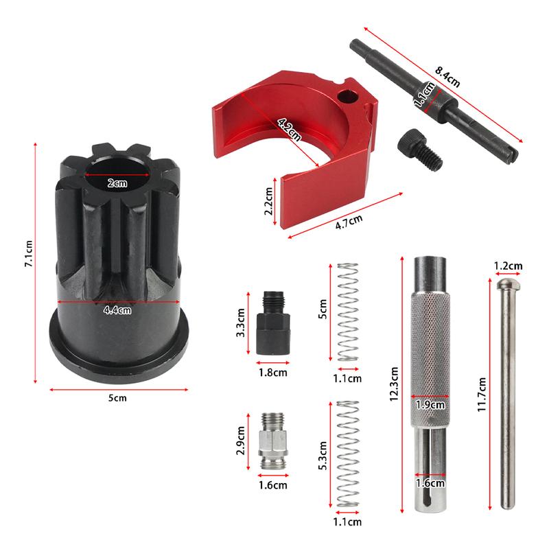 J-42083 Automatisk Tidsningsstift+9U-7227 Bränsleinsprutningsregulatorverktyg+ Motorvridningshylsa Passar CAT 3406E C-15 C-16