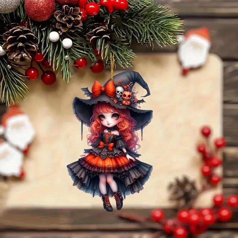 Acrylic Car Halloween Hanging Girl Pendant Auto Interior Driving Accessories