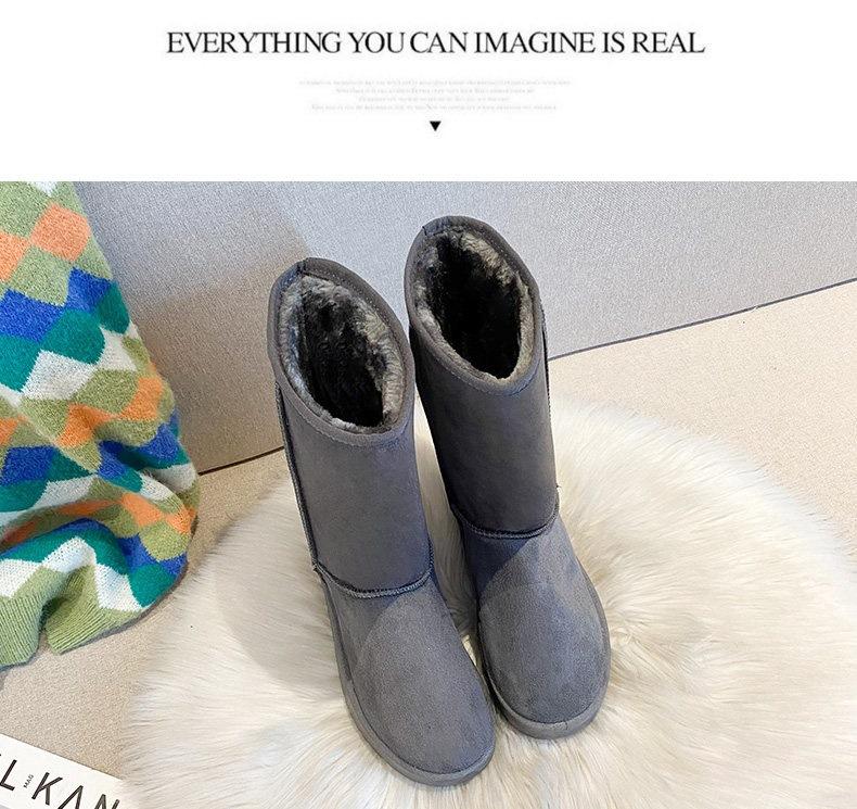 Cm boots cotton shoes women can't wear knee boots in winter long boots flat-bottomed velvet thickened boots high boots snow boots