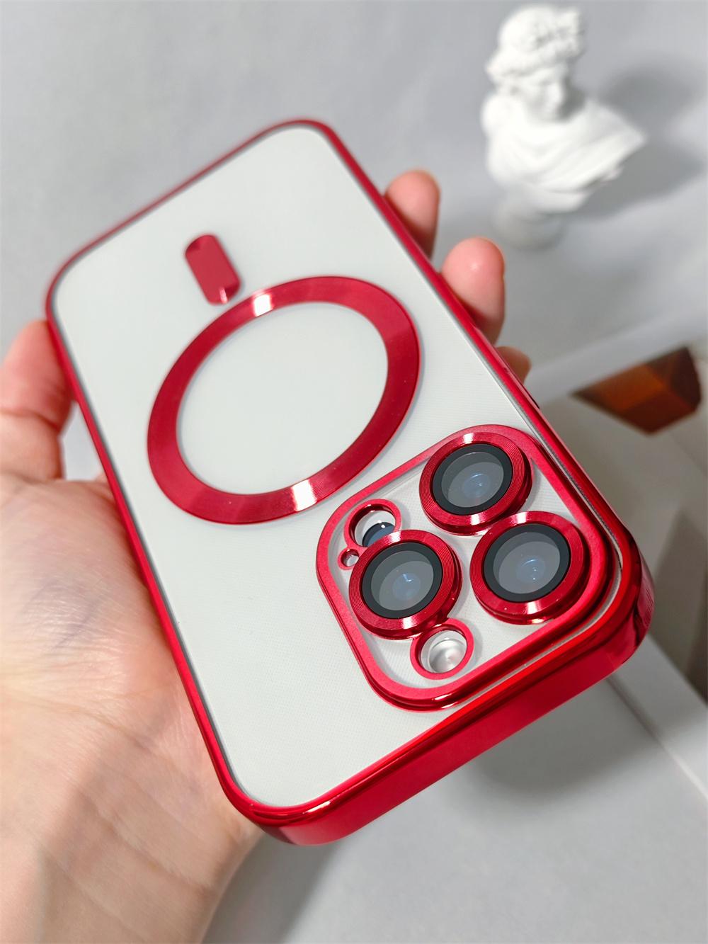 

Роскошный прозрачный чехол с беспроводной зарядкой Magsafe для iPhone 15 14 13 12 11 16E 16 Pro Max Plus с гальваническим магнитным силиконовым покрытием For iPhone 16