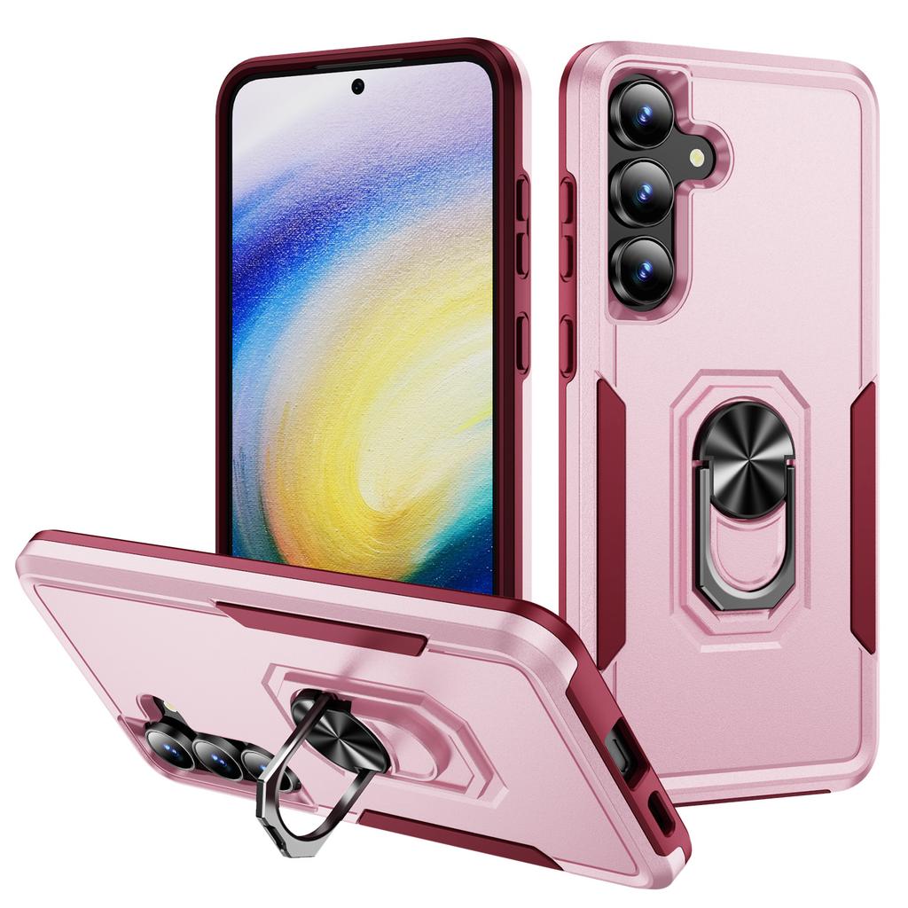 For Samsung Galaxy S25 FE Case Military Grade Ring Kickstand PC+TPU Phone Cover