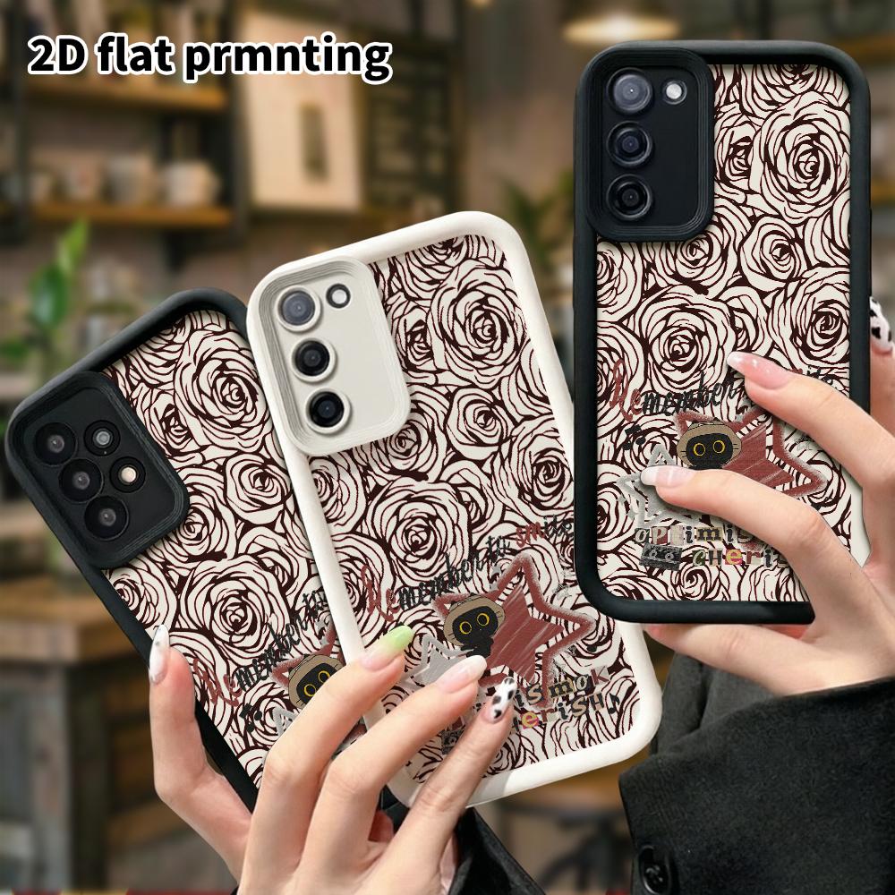 Phone Case: 2D Flat Samsung Galaxy A34 A35 M05 M06 S20 S22 S21 FE Plus 5G Protective Case, Cartoon Kitten, Christmas and Halloween Gift