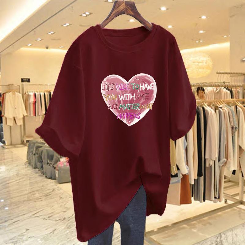 Short-sleeved t-shirt women's 2025 new summer white pure cotton small loose and thin round neck versatile front shoulder top