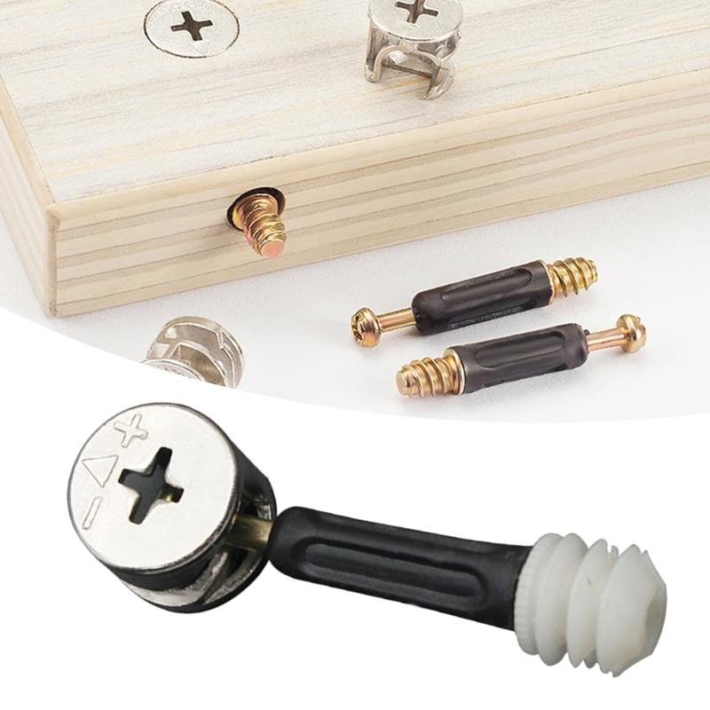 20PCS Metal Eccentric Wheel Connectors High Strength with Corrosion Resistant Coating for DIY Furniture Projects