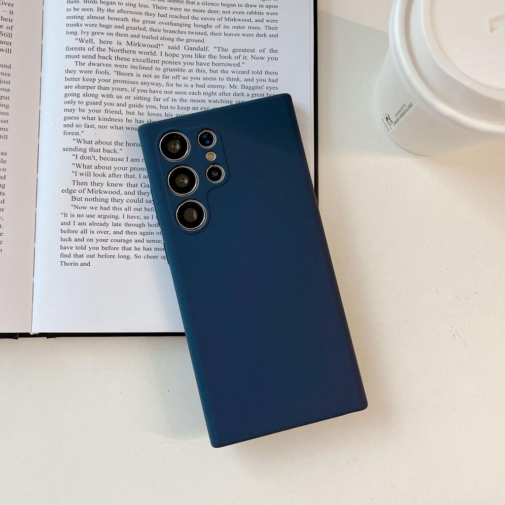 Liquid Silicone Suitable for Samsung S25 Ultra Skin Feeling Simple Mobile Phone Case Samsung S24 Ultra Solid Color Anti Fall Case